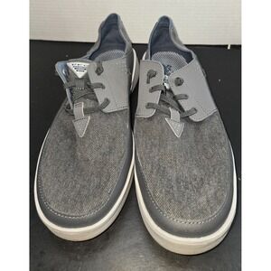 Mens Slip On COLUMBIA PFG SHOES, size 12 gray with white souls
